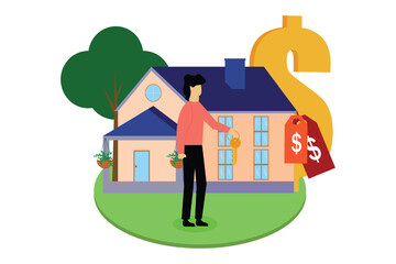 Real Estate Flat Illustration Design