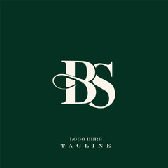 BS initial letter logo design