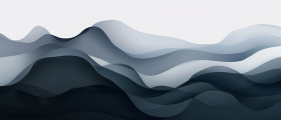 Fototapeta premium A mountain range with a blue and white color scheme