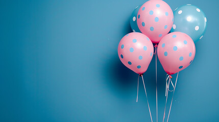 balloons on blue background