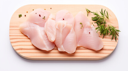 raw chicken cut into square on circular cutting board, white background --ar 16:9 --v 5.2 Job ID: cd02b309-f981-4fe4-a7dd-7240a780ab95