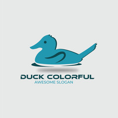 Duck Logo icon  Design Premium Vector template