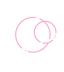circle pink color line