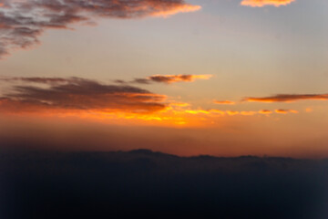 sunset in the mountains