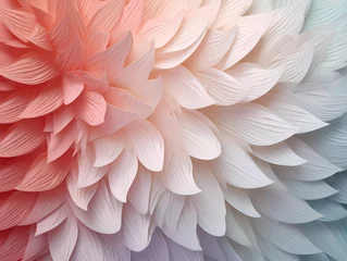 Foto op Plexiglas ペーパークラフト調の淡い色合いの花 © maruri