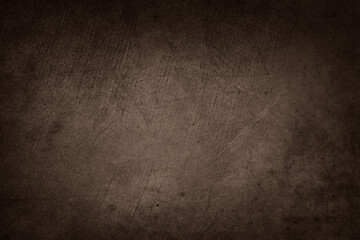Brown textured concrete wall background. Dark edges - 765383790