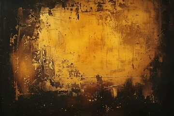 Abstract gold background yellow brown color vintage grunge background texture rough distressed sponge grunge texture, old gold paper foil or gold wrapping paper illustration. - obrazy, fototapety, plakaty