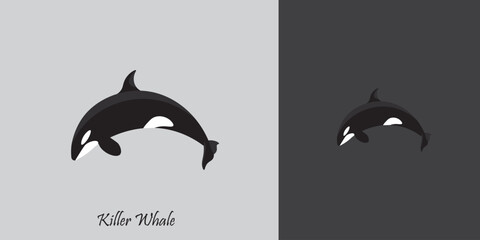 Obraz premium Killer Whale Logo, Wild Ocean Orca