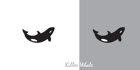 Killer Whale Logo, Wild Ocean Orca