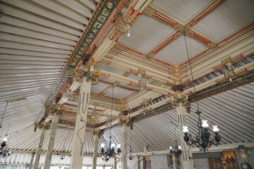 Interior of Kauman Gede Mosque of Yogyakarta
