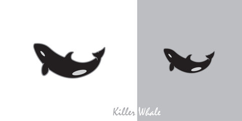 Killer Whale Logo, Wild Ocean Orca