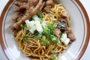 Chicken Noodle or Mie Ayam is Indonesian Dish