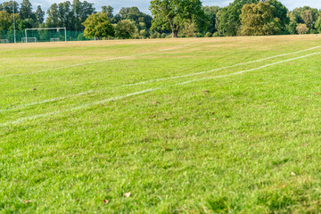View of a public park during spring in England