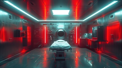 interior of a modern morgue