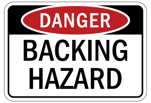 Frequent stop warning sign backing hazard