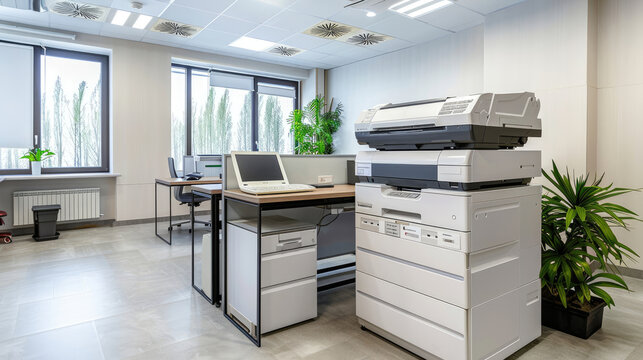 Modern Office Equipment, Photocopier in Contemporary Workspace