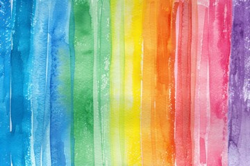Vibrant watercolor rainbow with soft pastel hues and artistic splashes, perfect for creative backgrounds.