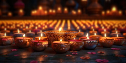 light and candles Diya's Diwali