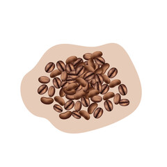 Coffee beans 3D vector illustration 