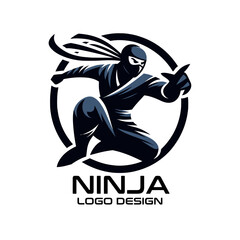 Ninja Vector Logo Design © isuru