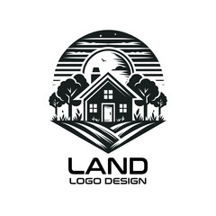 Fototapeta premium Land Vector Logo Design