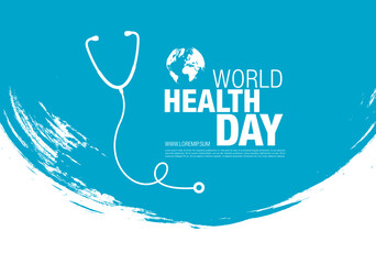 world health day concept poster - obrazy, fototapety, plakaty