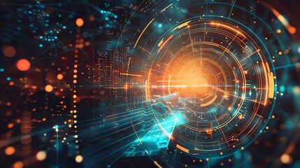 Obraz premium Futuristic technology background 