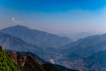 mountains in the morning