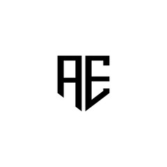 AE letter logo design with white background in illustrator. Vector logo, calligraphy designs for logo, Poster, Invitation, etc.