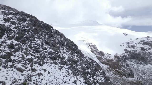 Cayambe Ecuator, 
Snow covered mountains amazing view of this landscapes