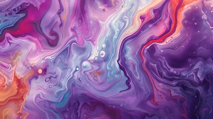 Fototapeta premium Vibrant Fluid Art Wallpaper with Mesmerizing Hue Formations