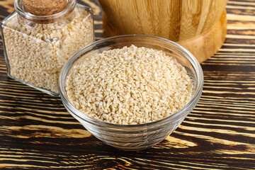 Sesame seeds heap in the bowl
