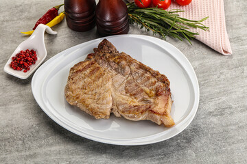 Grilled pork neck juicy steack