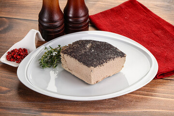 Delicous liver pate snack appetizer