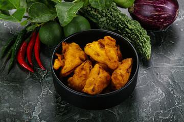 Indian cuisine - paneer pakora cheese