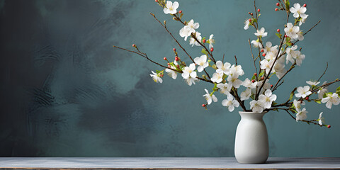 flowers in vase, Oriental Ceramic Vase Isolated on White Background, Multicolored flower arrangements, Generative AI - obrazy, fototapety, plakaty