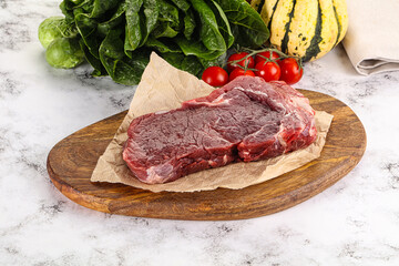 Raw rib eye beef premium steak