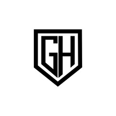 GH letter logo design with white background in illustrator. Vector logo, calligraphy designs for logo, Poster, Invitation, etc.
