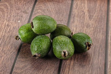 Fresh sweet juicy ripe feijoa