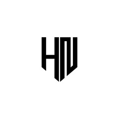 HN letter logo design with white background in illustrator. Vector logo, calligraphy designs for logo, Poster, Invitation, etc.