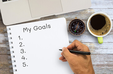 My goals list concepts of target and objective