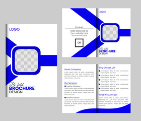 Elegant Bi-fold Brochure Design Template,
