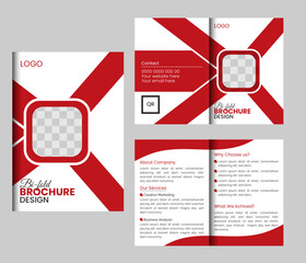 Elegant Bi-fold Brochure Design Template,