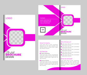 Elegant Bi-fold Brochure Design Template,