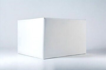 Cube on white background on cyclorama. Photo studio