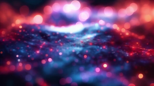 A digital representation of an intricate web of energy glowing in shades of blue and pink against a black background symbolizing the complex network of auras that make up