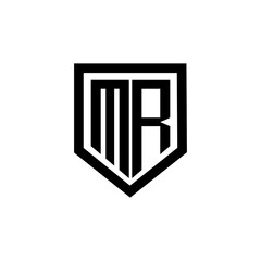 MR letter logo design with white background in illustrator. Vector logo, calligraphy designs for logo, Poster, Invitation, etc.