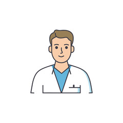 Fototapeta premium doctor vector illustration on white background 