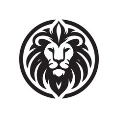 lion logo vector design illustration with a modern and simple concept