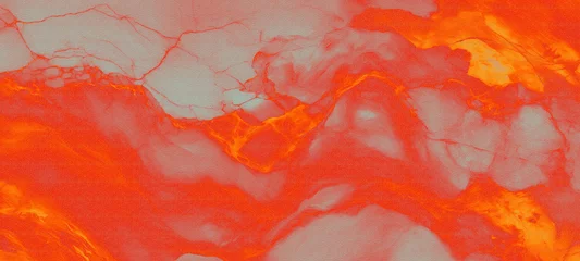 Schilderijen op glas Abstract marble yellow orange grey color grunge texture background © abstractworld